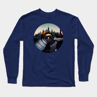 Vinyl Record - New York City Long Sleeve T-Shirt